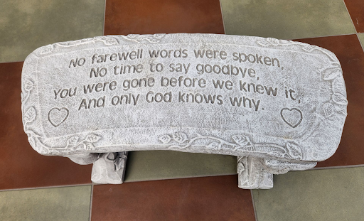 “No Farewell Words Were Spoken” Memorial Bench