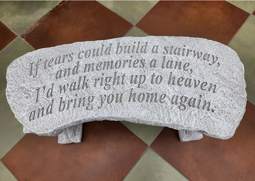 “If Tears Could Build A Stairway” Memorial Bench