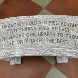 "Heart Of Gold" Memorial Bench