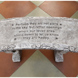 "Perhaps They Are Not Stars" Memorial Bench